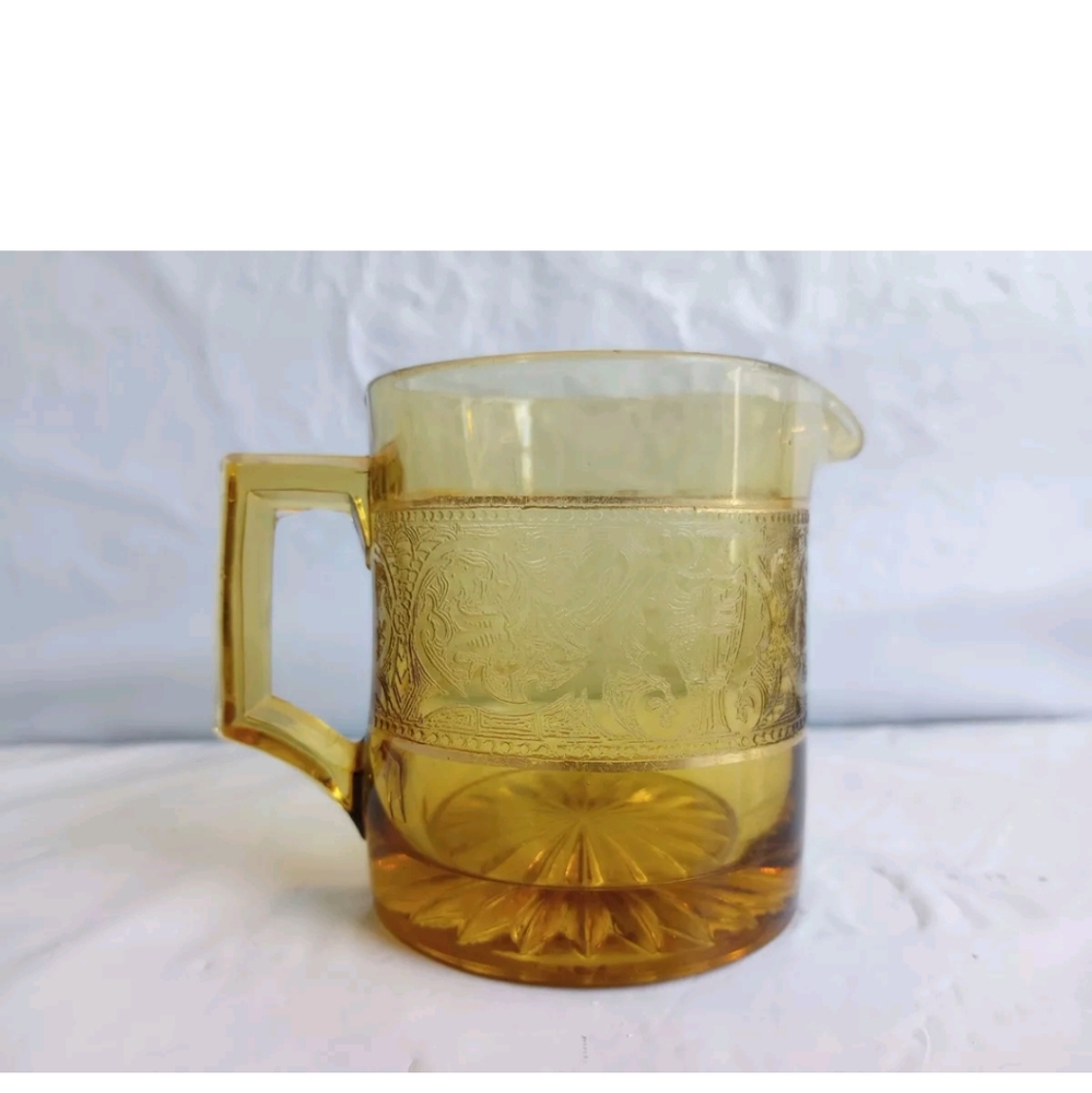 Antique/Vintage Amber Glass Creamer See Description